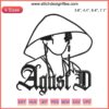 Suga Agust D World Tour Embroidery Design File - BTS Kpop Machine Pattern featuring intricate details for crafting enthusiasts.