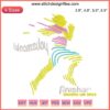 Bloomsday 2023 Finisher Embroidery Design, Spokane WA | Machine Embroidery File Featuring Floral and Event Details