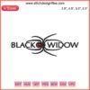 Black Widows Softball Embroidery Design - Women's Softball Team Logo Digital File | Custom Team Graphics.