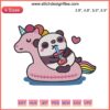 Cute panda sipping boba milk tea embroidery design file; adorable panda with straw, perfect for DIY projects and crafting.