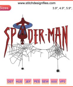 Spider-Man Marvel Vintage Embroidery Design File: Retro superhero embroidery art, perfect for DIY craft and collector projects.