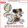 Mickey Mouse in Pittsburgh Pirates attire MLB embroidery design file, digital download, optimized for embroidery machines.