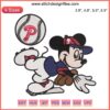 Philadelphia Phillies Mickey Mouse embroidery design, MLB digital file, baseball-themed machine embroidery pattern.