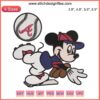 Atlanta Braves Mickey Mouse MLB Embroidery Design File - Unique Baseball Logo with Iconic Disney Character.