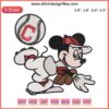 Cleveland Indians MLB Mickey Mouse Embroidery Design File – Baseball Machine Stitch Pattern