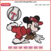 "Texas Rangers Mickey Embroidery Design - MLB Baseball Machine Embroidery File, Unique Sports Pattern"