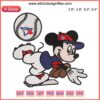 Toronto Blue Jays Mickey Mouse embroidery design file, MLB baseball theme, machine embroidery pattern download.