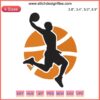 Basketball Jordan Embroidery Design | Sporty vector file of famous jumpman silhouette for machine embroidery enthusiasts.