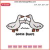 Goose Bumps Embroidery Design | Humorous Goose Stitch Pattern | Animal Machine Embroidery File | Quirky Goose Joke Art