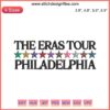 Taylor Swift Eras Tour Philadelphia machine embroidery file featuring intricate concert-themed design.
