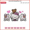 Hello Kitty and Friends Embroidery Design | Adorable Digital File | Cute Hello Kitty Pattern | Kawaii Characters Stitching Art