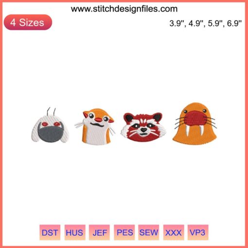 Rocket Raccoon Embroidery Design | Marvel Movie Characters | Machine Embroidery File | Trending Pop Culture Craft Pattern