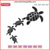 Sea Turtle Summer Embroidery Design featuring vibrant marine theme; perfect for summer lovers' machine embroidery projects.
