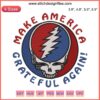 Skull Embroidery Design: "Make America Grateful Again" Vibrant, Unique Embroidery File for Creative Projects. Perfect for DIY Crafts.