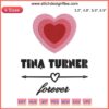"Tina Turner Heart Forever Embroidery Design - Tribute Art with Heart Motif, Music Icon Homage, Personalized Sewing Pattern"