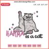 "Karma Is a Cat Taylor Swift Embroidery Design | Cute Karma Cat-Themed Embroidery Pattern Download"