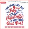 Patriotic embroidery design with "You Look Like The 4th Of July" text, stars, stripes. Ideal for USA Independence Day projects.