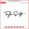 Taylor Swift Signature Embroidery Design File, 1989 Album, Digital Download, Singer Autograph, DIY Sewing Pattern