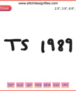 "Taylor Swift 1989 Album Embroidery Design File: Intricate fan-made embroidery pattern inspired by Taylor Swift's 1989 album art."