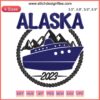 Alaska Cruise 2023 Embroidery Design: Cruise Ship Machine File, Intricate Nautical Pattern, Digital Download