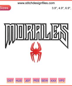 Miles Morales Spider-Man Embroidery Design | Marvel Machine Embroidery File | Vibrant Custom Superhero Stitch Pattern