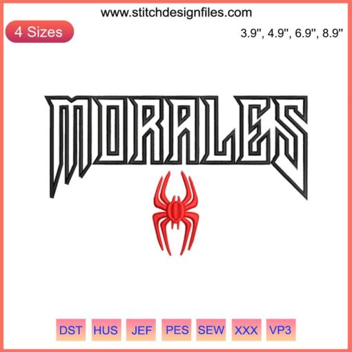 Miles Morales Spider-Man Embroidery Design | Marvel Machine Embroidery File | Vibrant Custom Superhero Stitch Pattern