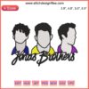 Jonas Brothers embroidery design featuring musical instruments, vibrant colors, perfect for music-themed embroidery projects.