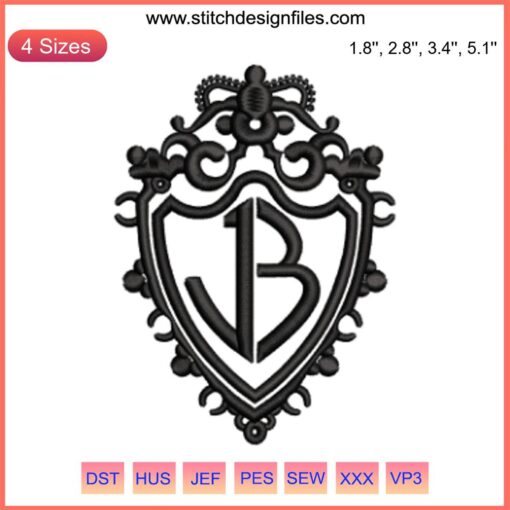 "Jonas Brothers Logo Embroidery Design | Machine Embroidery File - Detailed JB Logo for Digital Stitching Projects"