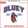Bluey Spider-Man Embroidery Design File: Adorable Bluey in Spider-Man costume, perfect for machine embroidery enthusiasts.