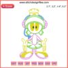 Marvin the Martian Embroidery File: Vibrant Cartoon Design, Detailed Linework, Easy Download, Perfect for Apparel & Home Projects.