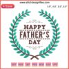 Father's Day 2023 Embroidery Design: "Dad" in bold blue text with decorative elements, perfect for gifts and apparel.