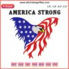 Patriotic American Eagle Flag Embroidery Design File for 4th of July, featuring fierce eagle with stars and stripes.
