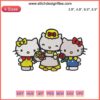 Hello Kitty Mama Embroidery: Colorful "Happy Birthday" Mother's Day design with floral accents and playful Hello Kitty motif.