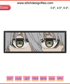 Seishiro Nagi Blue Lock Anime Eyes Embroidery Design | Machine Embroidery File | Anime Eye Stitch Pattern