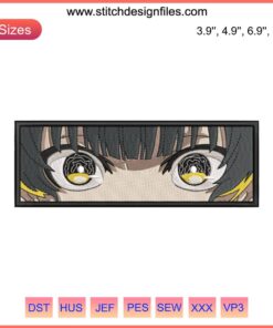 Meguru Bachira Eyes Embroidery Design, Blue Lock Anime Machine Pattern, Intricate & Stylish, Digital File for Embroidery.