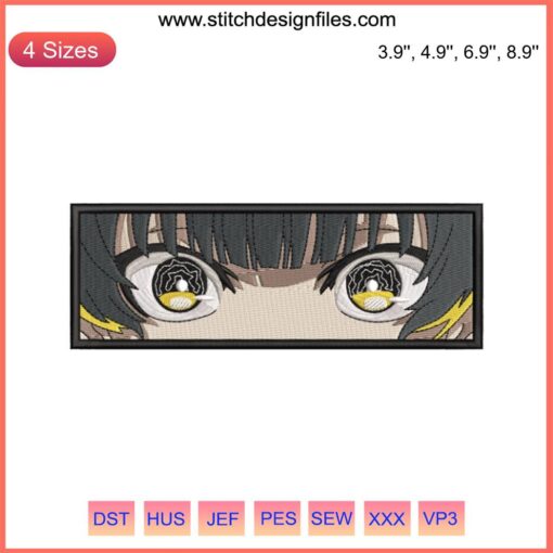 Meguru Bachira Eyes Embroidery Design, Blue Lock Anime Machine Pattern, Intricate & Stylish, Digital File for Embroidery.