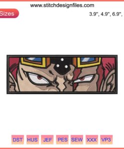 Eustass Kid Eyes Embroidery Design, One Piece Anime, Machine File, Unique Eye Pattern, Digital Stitching, DIY Sewing Project.