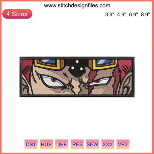 Eustass Kid Eyes Embroidery Design, One Piece Anime, Machine File, Unique Eye Pattern, Digital Stitching, DIY Sewing Project.