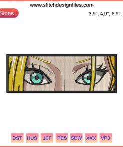 Black Maria Eyes Embroidery Design, Anime One Piece Style, Machine Embroidery File, Intricate Detail, Craft Supply.