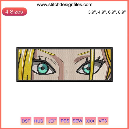 Black Maria Eyes Embroidery Design, Anime One Piece Style, Machine Embroidery File, Intricate Detail, Craft Supply.