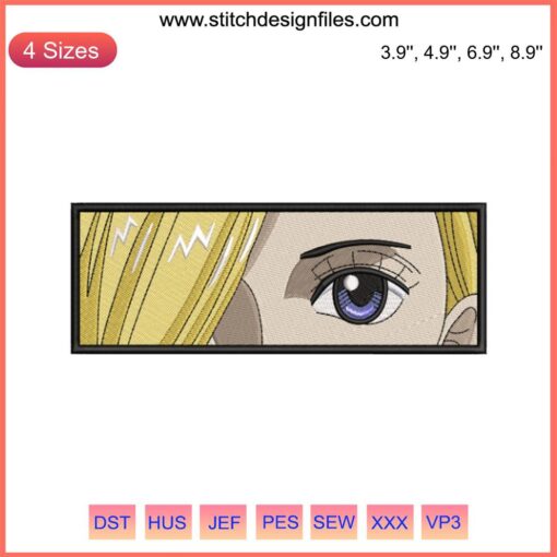 Vinsmoke Sora Eyes Embroidery Design, Anime One Piece Machine Embroidery, Intricate Detail, Unique Fashion Sewing Pattern