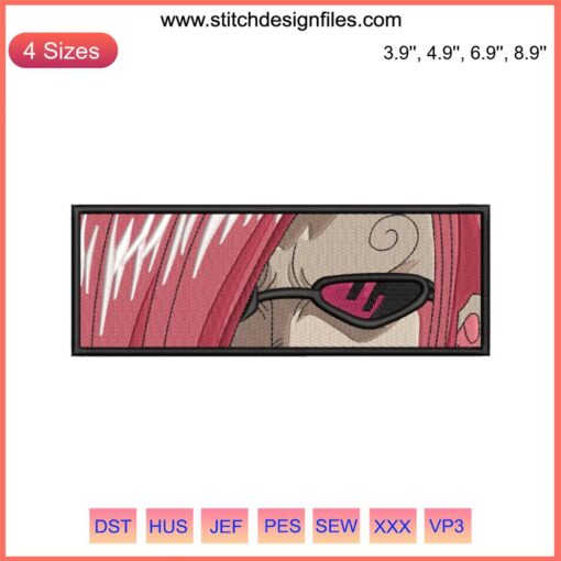 Vinsmoke Ichiji Eyes Embroidery Design | One Piece Anime Machine File featuring striking, detailed eyes pattern.