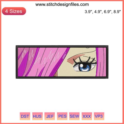 Vinsmoke Reiju Eyes Embroidery Design | One Piece Anime Machine Embroidery | Intricate Anime Eyes Pattern