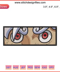 "One Piece Luffy G5 Eyes Embroidery Design | Anime Machine Embroidery Pattern for DIY Crafts"
