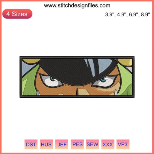 Sasaki Eyes Embroidery Design | One Piece Anime Machine File | Intricate Detail | DIY Crafting | Anime Embroidery Art