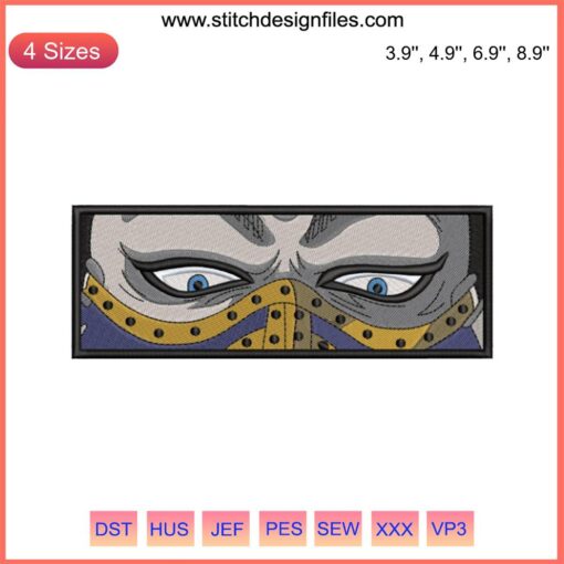 One Piece Karasu Eyes Embroidery Design, Anime Machine Embroidery File, Unique Manga Stitch Pattern, DIY Crafting Ki