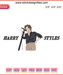 Harry Styles Music Embroidery Design: Vibrant "Love On Tour" Machine Embroidery File, Fans Craft Pattern, Unique DIY Decor.