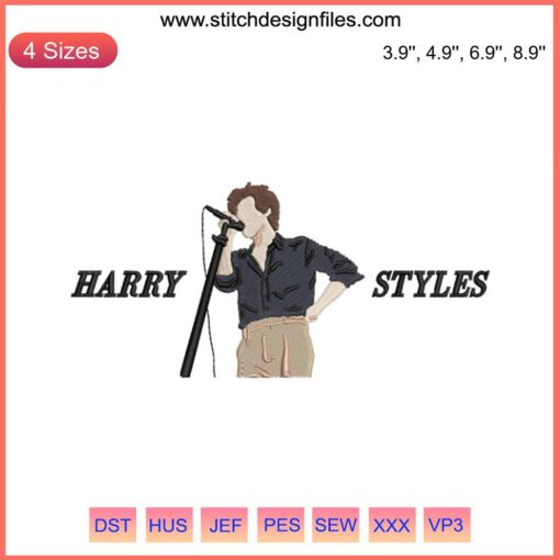 Harry Styles Music Embroidery Design: Vibrant "Love On Tour" Machine Embroidery File, Fans Craft Pattern, Unique DIY Decor.