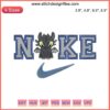 Toothless Nike embroidery design file, featuring How to Train Your Dragon character for custom apparel crafting.