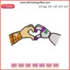 Buzz and Woody Hand Heart Embroidery Design, Toy Story Inspired, Machine Embroidery Pattern, Friendship Theme Textile Art